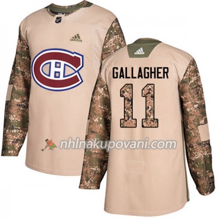 Montreal Canadiens Dresy Brendan Gallagher 11 Adidas 2017-2018 Camo Veterans Day Practice Authentic - Pánské